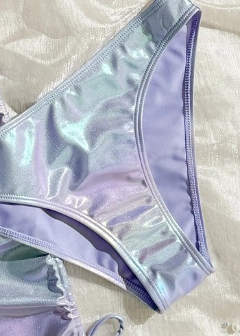 m Beden mor Renk Mor ışıltılı deniz kızı bikini takımı