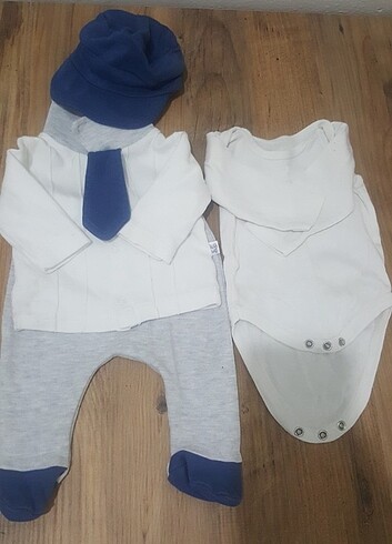 0~3ay Kasketli Ben hediyeyle 2 sart takim - Görsel 2