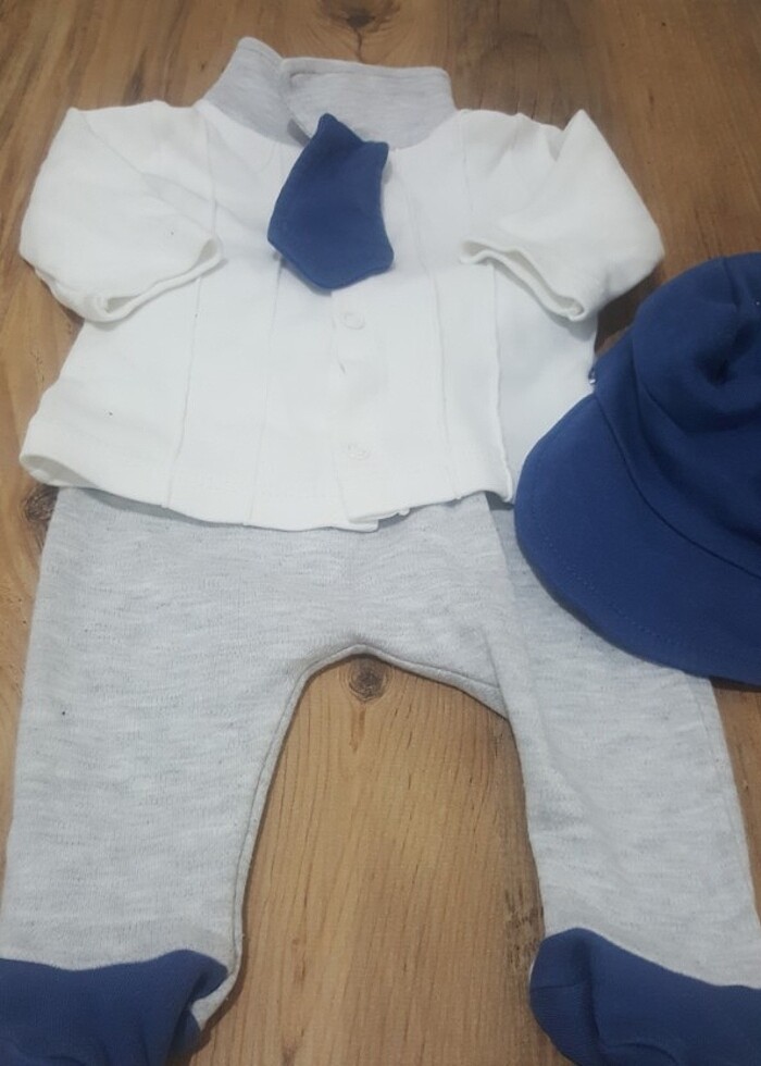 0~3ay Kasketli Ben hediyeyle 2 sart takim - Görsel 3