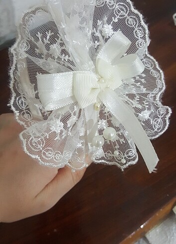 Lohusa terlik mavi beyaz taclar uyumlu - Görsel 5