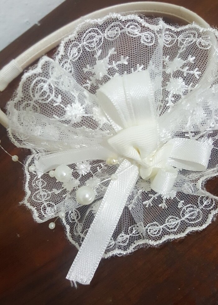 Lohusa terlik mavi beyaz taclar uyumlu - Görsel 4