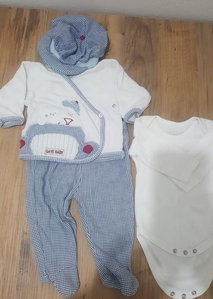 0~3 ayKasketli bez hediyeli zibinli takim - Görsel 2