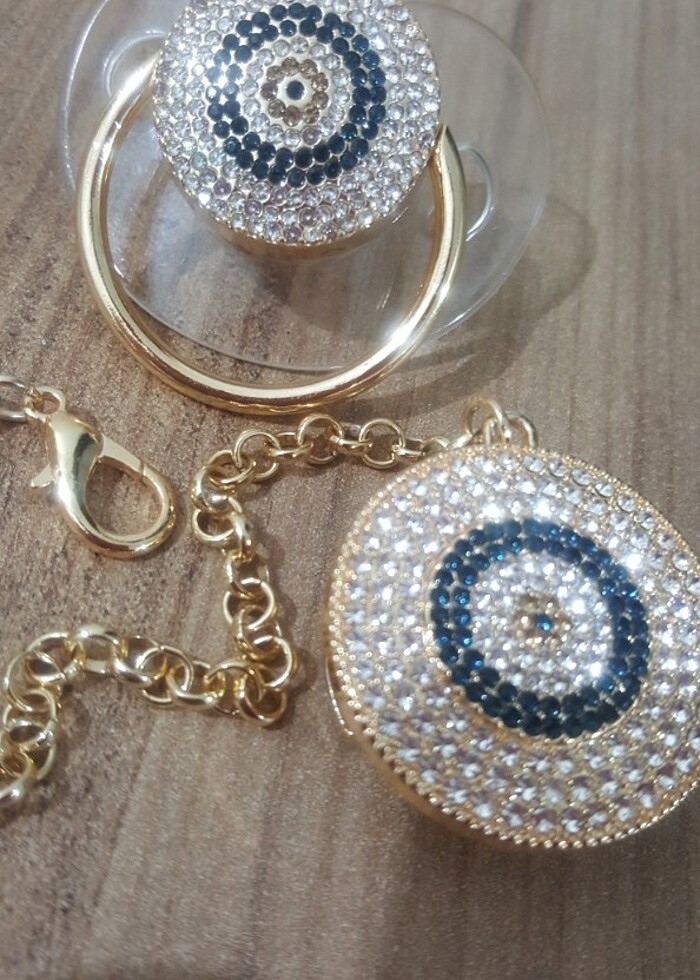 Nazar boncuklu sifir yenidogan emzigi - Görsel 2