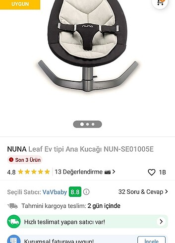 NUNA Leaf ev tipi Ana kucagi