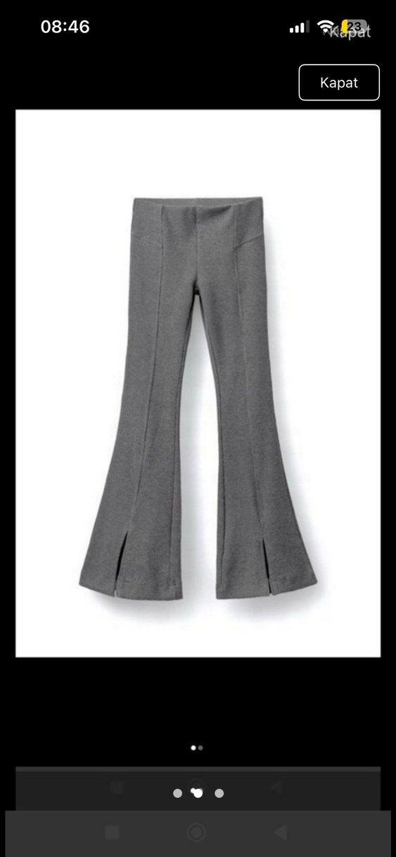 Zara gri yırtmaçlı tayt - Görsel 2