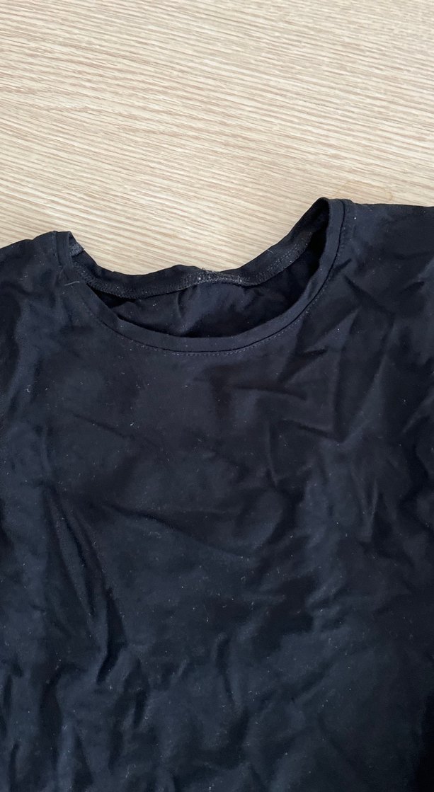 Siyah basic tshirt dar kalıp - Görsel 3