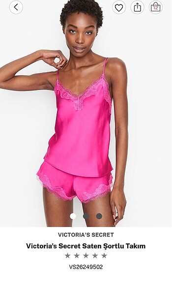 Victoria?s Secret Saten Şortlu Takım