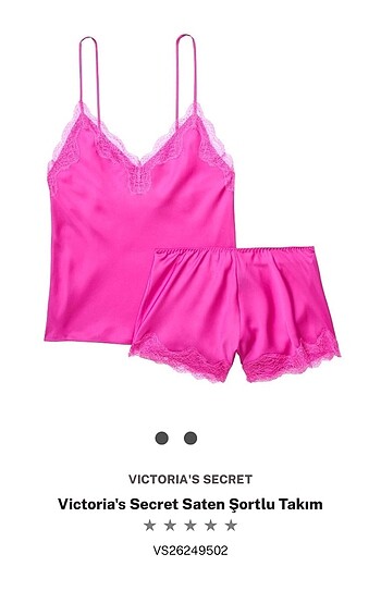 xl Beden Victoria?s Secret Saten Şortlu Takım