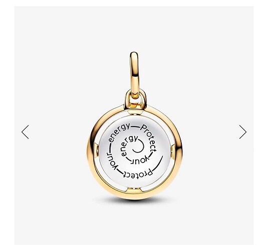 Beden altın Renk Pandora Gold Işıltılı Arı Madalyon Charm