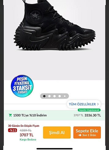 Converse Siyah Run Star Motion