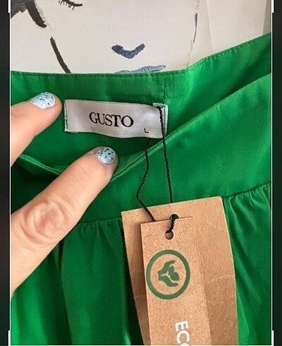 l Beden Gusto Yeşil Elbise