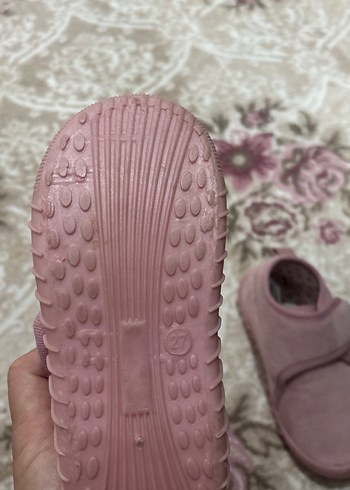 Kız Çocuk Pembe Sıcak Terlik Velcro - Görsel 2