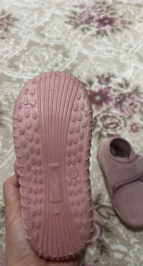 Kız Çocuk Pembe Sıcak Terlik Velcro - Görsel 2
