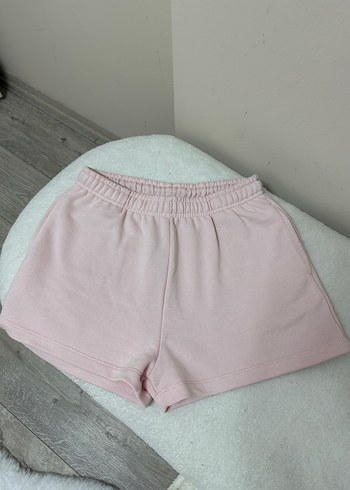 m Beden Pembe Pamuklu Kadın Mini Şort