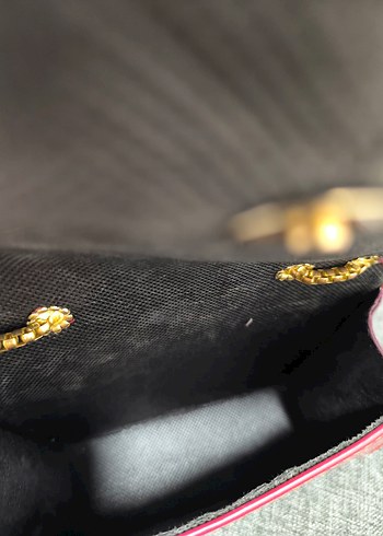 Bordo Zincir Detaylı Deri Kadın Çanta - Görsel 4