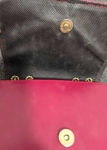 Bordo Zincir Detaylı Deri Kadın Çanta - Görsel 3