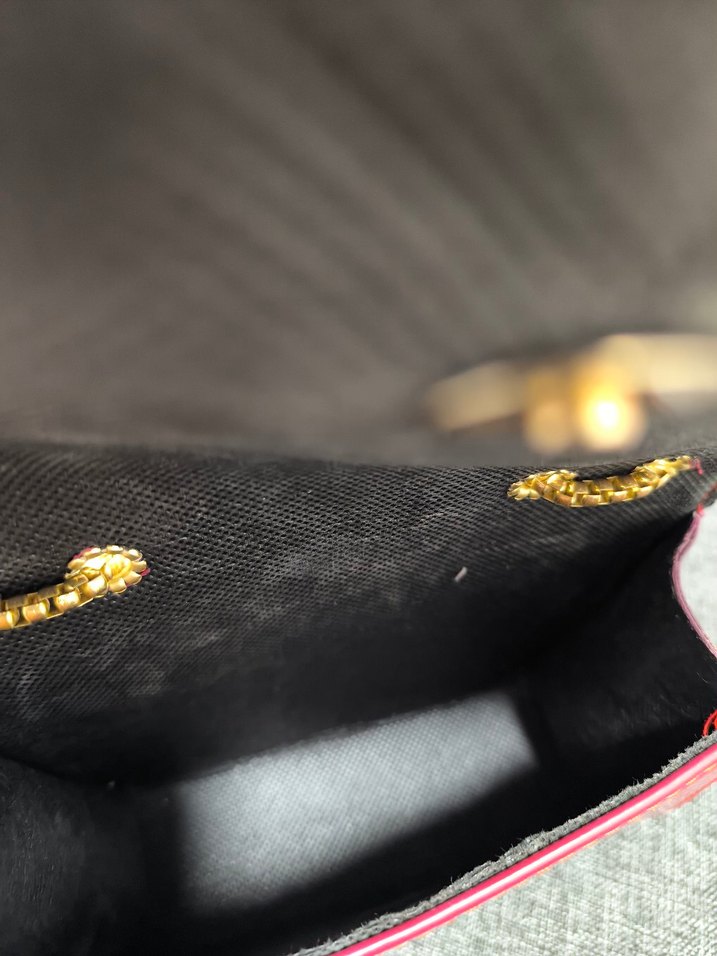 Bordo Zincir Detaylı Deri Kadın Çanta - Görsel 4