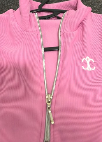 Pembe Fermuarlı Polo Tişört - Görsel 3