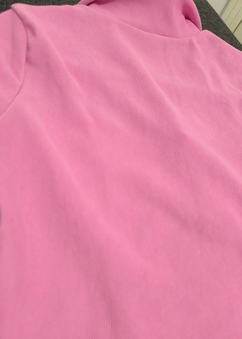 Pembe Fermuarlı Polo Tişört - Görsel 2