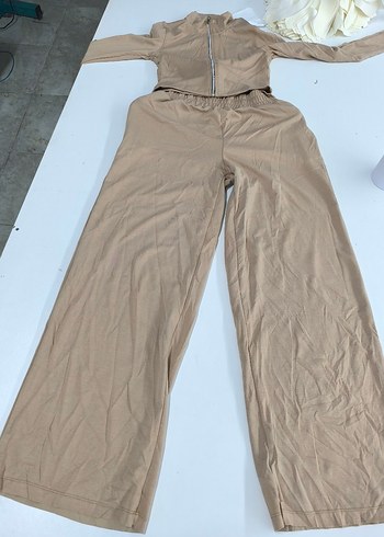 Bej Kadın Keten takım - Görsel 2