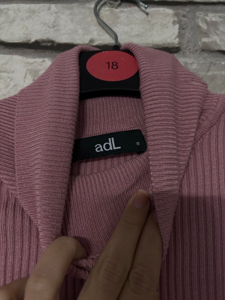 Bordo Kısa Kollu Boğazlı Triko Kazak - Görsel 3