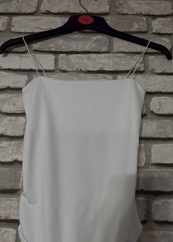 Beyaz İnce Askılı Kadın Monokini - Görsel 2