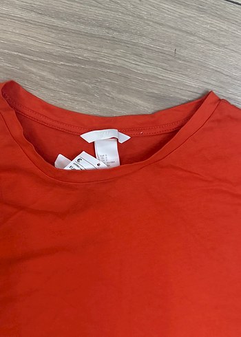 H&M marka Kısa Kollu Kırmızı  Bluz - Görsel 4