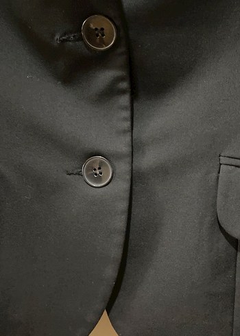 Siyah Kadın Klasik Ofis Blazer Ceket - Görsel 2