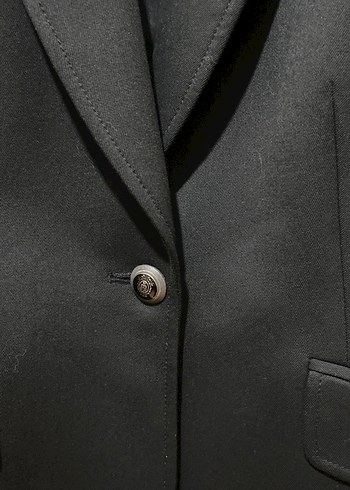 Siyah Düğmeli Kadın Ofis Blazeri - Görsel 2