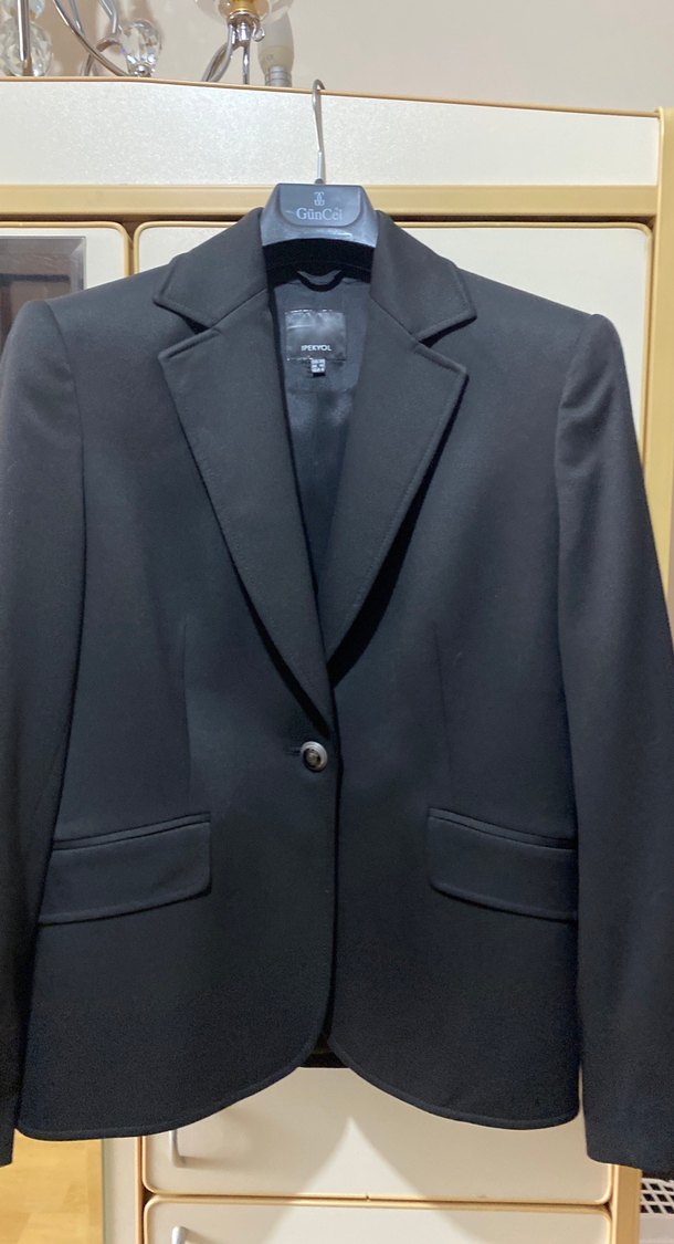 Siyah Düğmeli Kadın Ofis Blazeri - Görsel 5