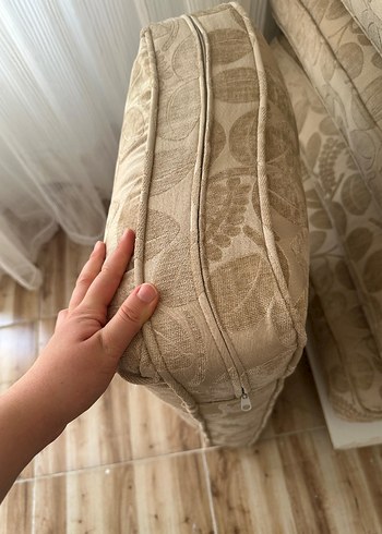 Bej Desenli Klasik Minder - Görsel 7