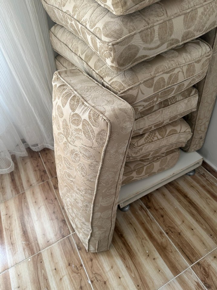 Bej Desenli Klasik Minder - Görsel 5