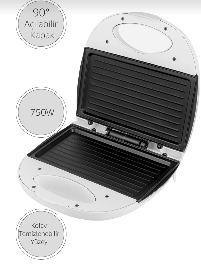 Beyaz Sandviç ve Tost Makinesi - Görsel 3