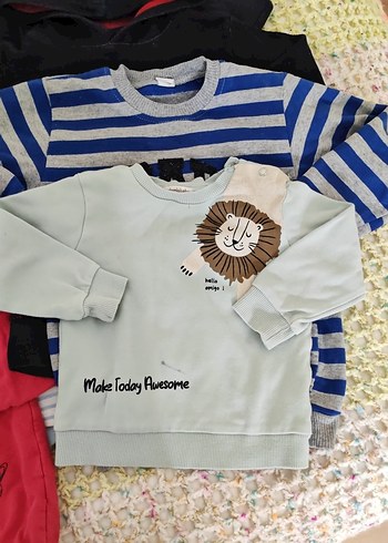 Sarı Baskılı Erkek Çocuk Sweatshirt 12 adet - Görsel 13