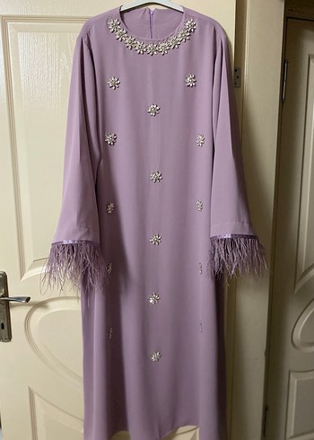 Taşlı Otriş detaylı Uzun Elbise - Görsel 2