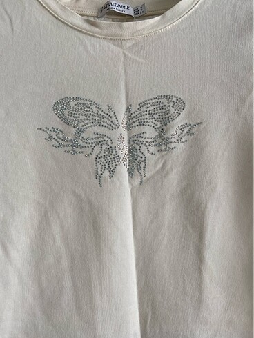 Stradivarius krem crop