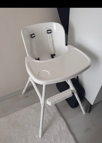 E Bebek Beyaz Bebek Mama Sandalyesi