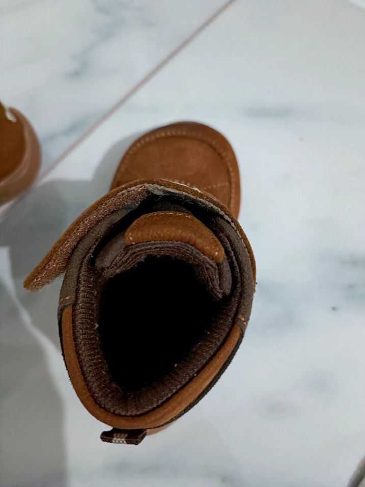 Erkek Bebek Kahverengi Süet İlk Adım Ayakkabısı.. - Görsel 4