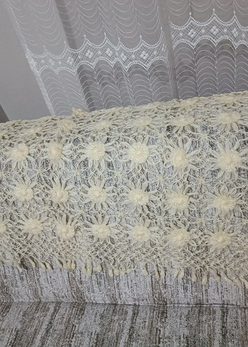 SIFIR Bej Dantel Örgü Şal. - Görsel 4