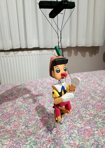 Renkli Ahşap Kukla Figür Pinokyo oyuncak - Görsel 2