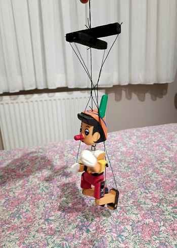 Renkli Ahşap Kukla Figür Pinokyo oyuncak - Görsel 4