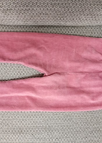 Kız Çocuk Pembe Kadife Tayt E bebek ürünü - Görsel 2