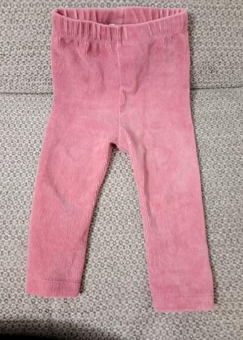 Kız Çocuk Pembe Kadife Tayt E bebek ürünü - Görsel 4