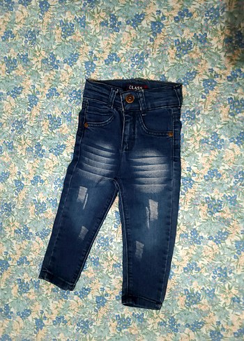 1 yaş Batik Desenli Bol Kesim Kot Pantolon... - Görsel 6