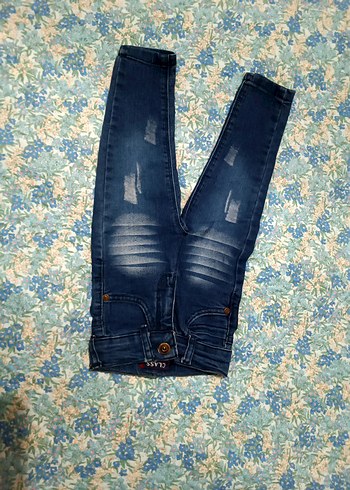 1 yaş Batik Desenli Bol Kesim Kot Pantolon... - Görsel 4