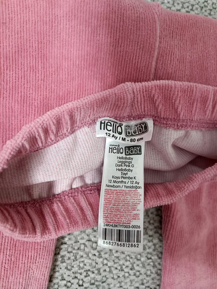 Kız Çocuk Pembe Elastik Bel Tayt - Görsel 2