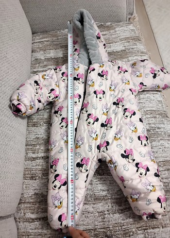 YENİ Kapüşonlu Puflu Kız Bebek Kayak Tulumu - Görsel 5