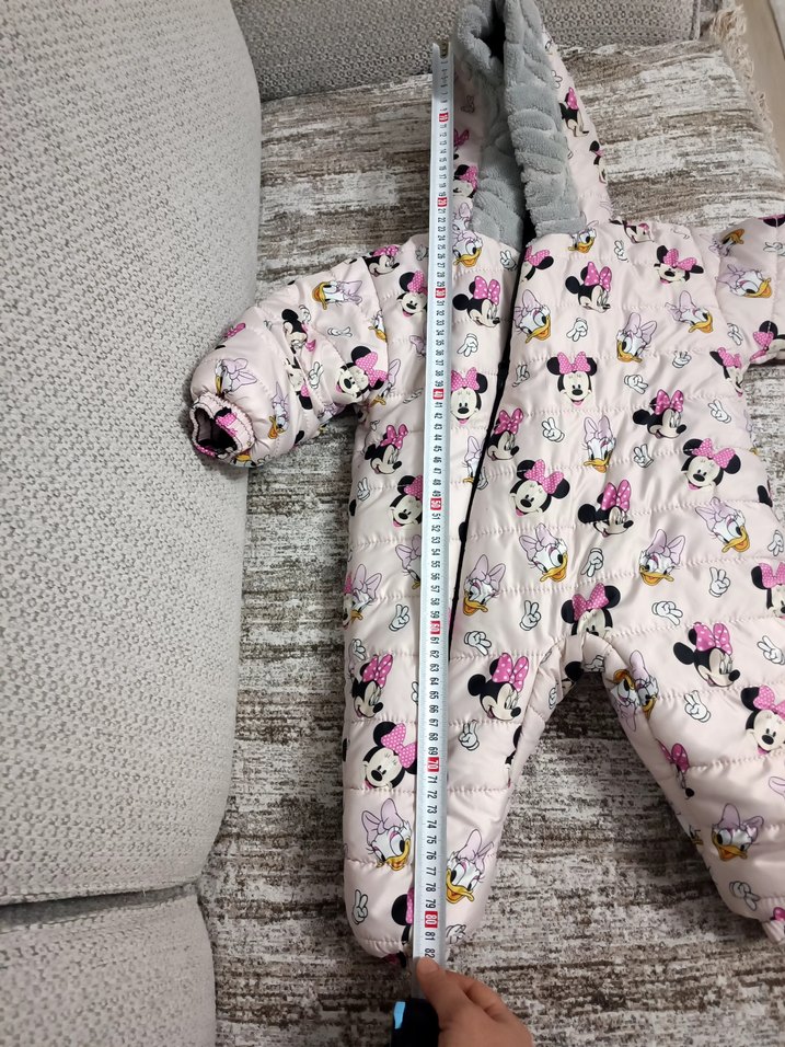 YENİ Kapüşonlu Puflu Kız Bebek Kayak Tulumu - Görsel 4