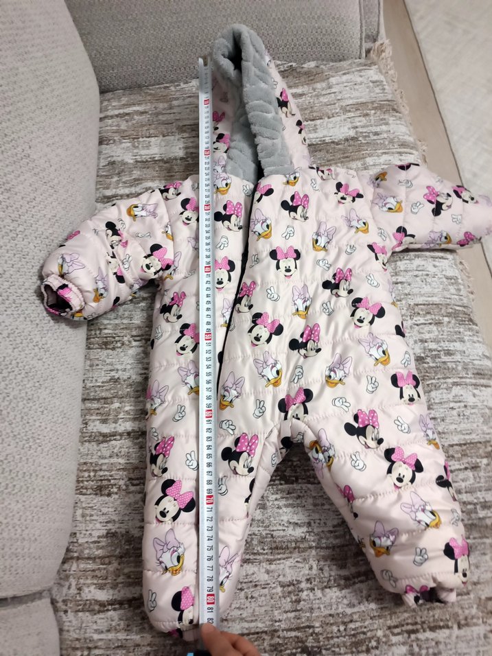 YENİ Kapüşonlu Puflu Kız Bebek Kayak Tulumu - Görsel 5