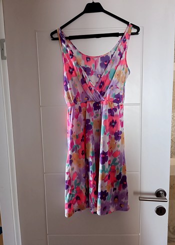 Renkli Batik Desenli Hamile ve Emzirme Geceliği